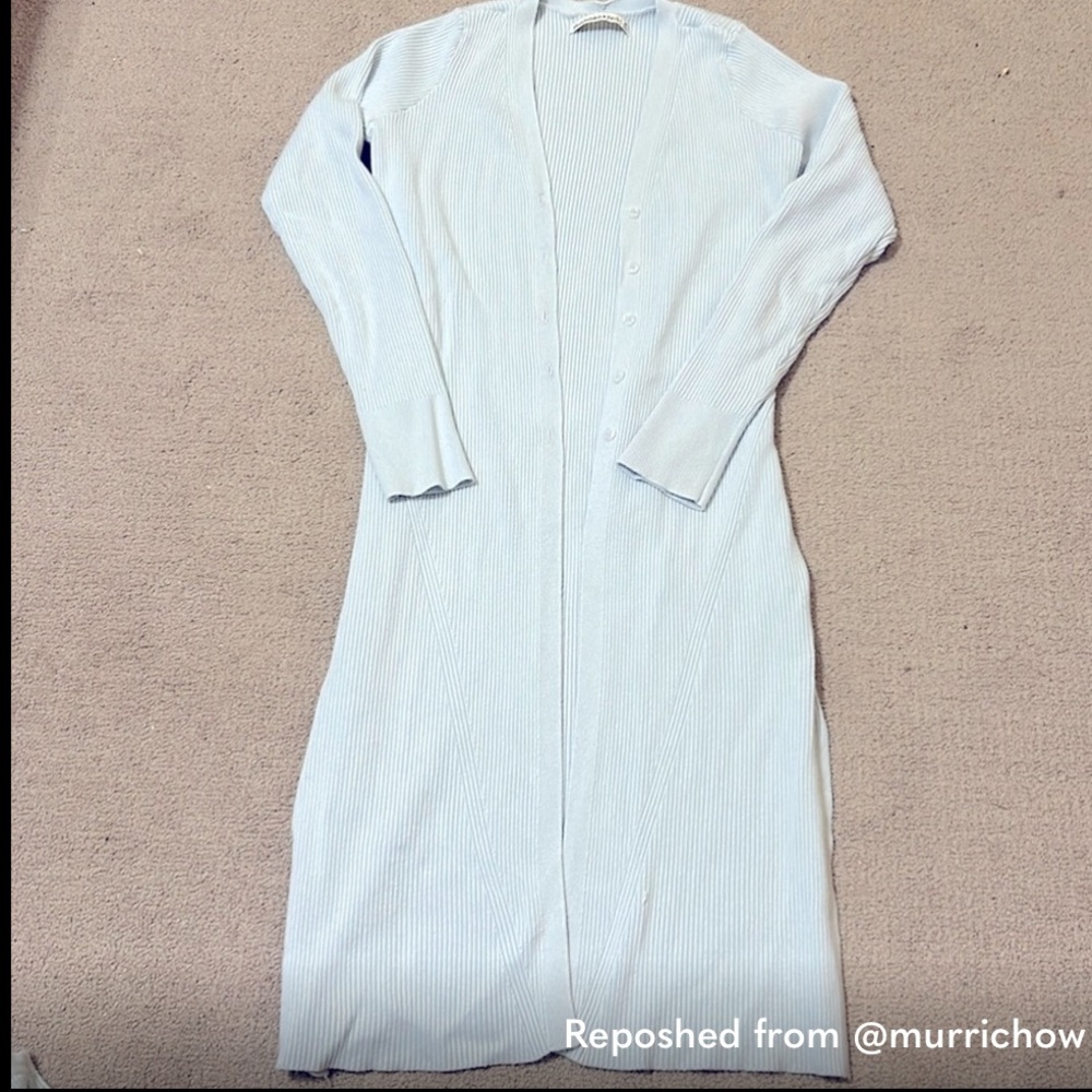 Abercrombie & Fitch Light Blue Ribbed Cardigan